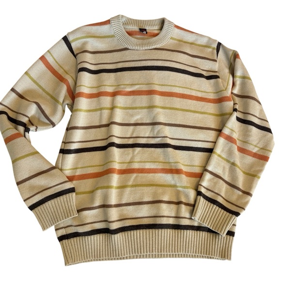 VERSACE VINTAGE Striped Designer Knit Sweater / Crew Neck - Picture 1 of 13